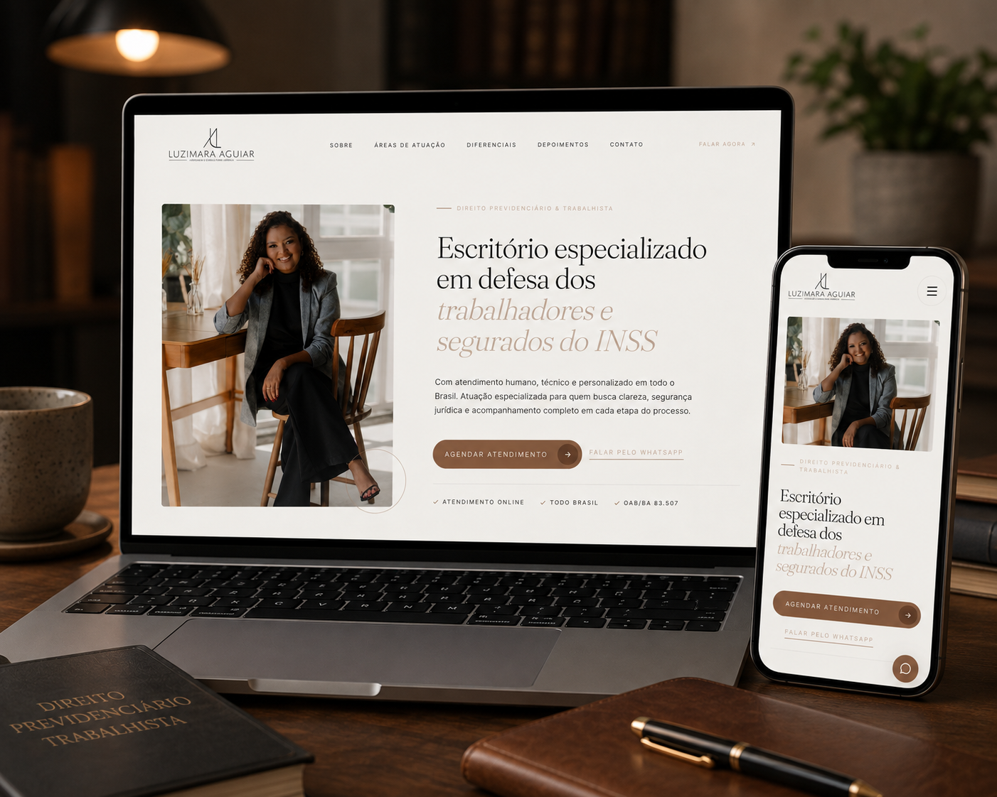 Landing page Luzimara Aguiar Advocacia