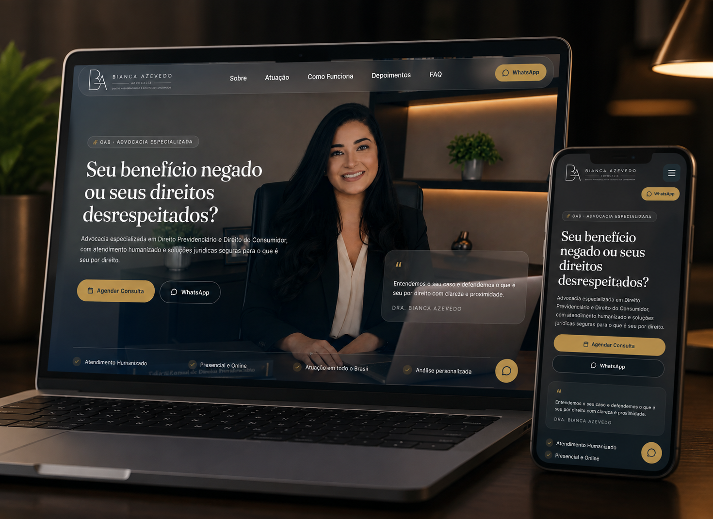 Landing page Dra. Bianca Azevedo