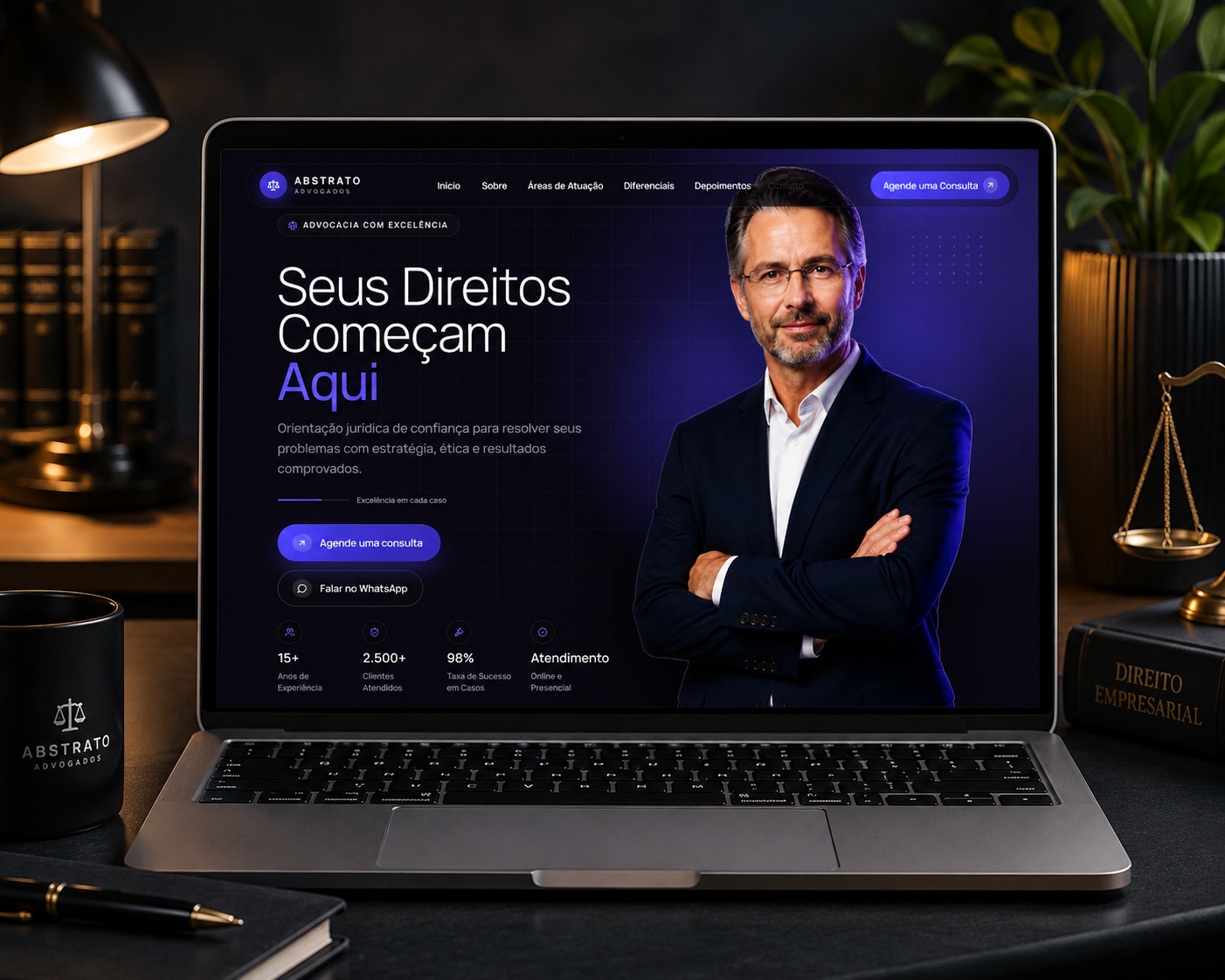 Landing page Abstrato Advocacia