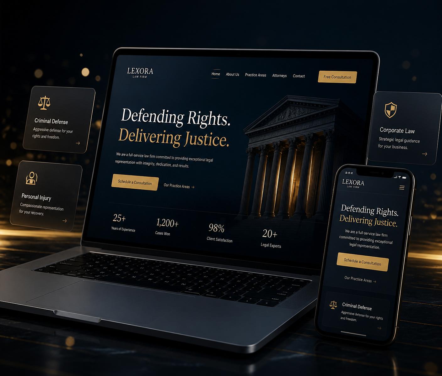 Mockup de Landing Page para advogado